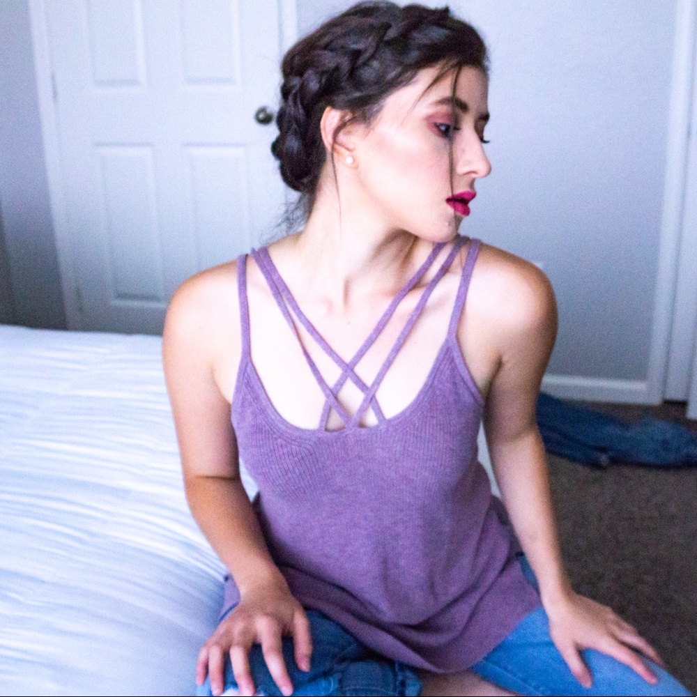 American eagle purple tank